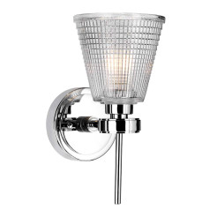 Kinkiet Gunnislake - 1 źródło światła - Polerowany chrom BATH-GUNNIS1-PC