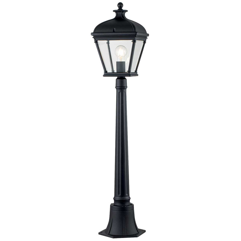 Średnia latarnia słupkowa Bayview - 1 źródło światła - Czarny BAYVIEW-4M-BK