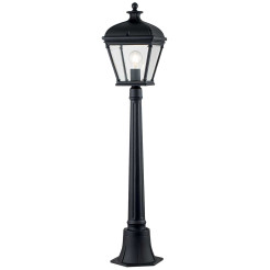 Średnia latarnia słupkowa Bayview - 1 źródło światła - Czarny BAYVIEW-4M-BK