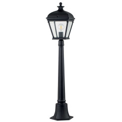 Średnia latarnia słupkowa Bayview - 1 źródło światła - Czarny BAYVIEW-4M-BK