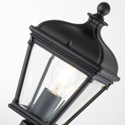 Średnia latarnia słupkowa Bayview - 1 źródło światła - Czarny BAYVIEW-4M-BK