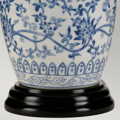 Lampa stołowa Blue Ginger Jar - 1 źródło światła - Niebieski, biały BLUE-G-JAR-TL