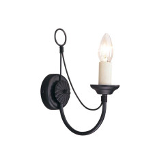Kinkiet Carisbrooke - 1 źródło światła - Czarny CB1-BLACK