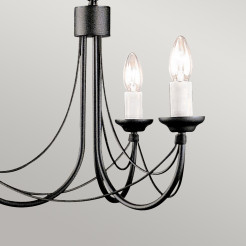 Żyrandol Carisbrooke - 3 źródła światła - Czarny CB3-BLACK