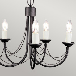 Żyrandol Carisbrooke - 5 źródeł światła - Czarny CB5-BLACK