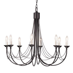 Żyrandol Carisbrooke - 8 źródeł światła - Czarny CB8-BLACK
