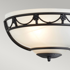 Kinkiet typu uplighter Carisbrooke - 1 źródło światła - Czarny CB-WU-BLACK