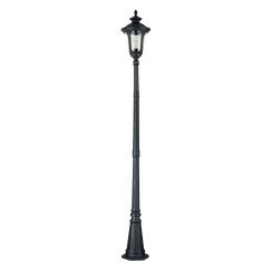 Latarnia uliczna Chicago - 1 źródło światła - Teksturowana czerń CC5-M-BK