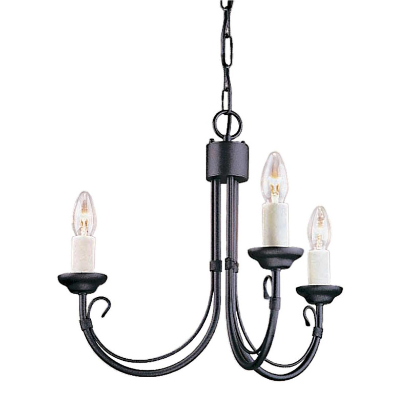 Żyrandol Chartwell - 3 źródła światła - Czarny CH3-BLACK