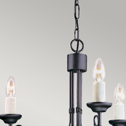 Żyrandol Chartwell - 3 źródła światła - Czarny CH3-BLACK