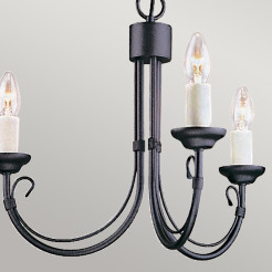 Żyrandol Chartwell - 3 źródła światła - Czarny CH3-BLACK