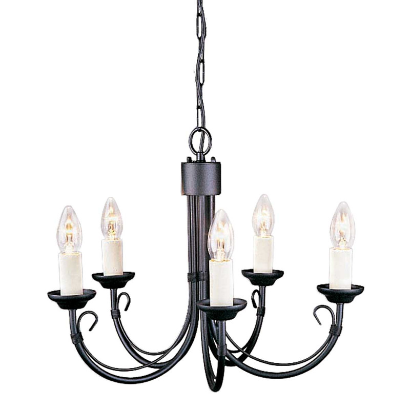 Żyrandol Chartwell - 5 źródeł światła - Czarny CH5-BLACK