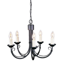 Żyrandol Chartwell - 5 źródeł światła - Czarny CH5-BLACK