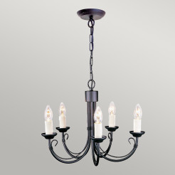 Żyrandol Chartwell - 5 źródeł światła - Czarny CH5-BLACK