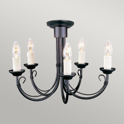 Żyrandol Chartwell - 5 źródeł światła - Czarny CH5-BLACK