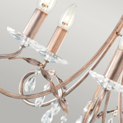 Żyrandol Christina - 5 źródeł światła - Srebrny, złota patyna CRT5-SILVER-GOLD