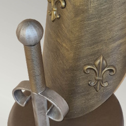 Lampa stołowa Crusader - 1 źródło światła - Oksydowany brąz CRUSADER-T-L