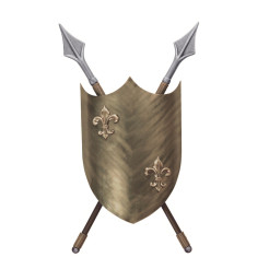 Kinkiet Crusader - 2 źródła światła - Oksydowany brąz CRUSADER-W-L