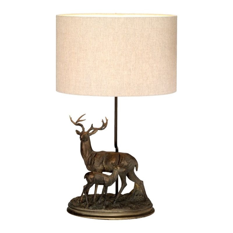 Lampa stołowa Amelia - 1 źródło światła - Brązowa patyna DL-AMELIA-TL