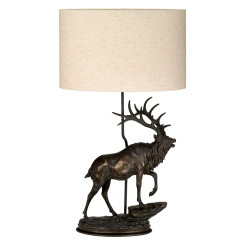 Lampa stołowa Angus - 1 źródło światła - Brązowa patyna DL-ANGUS-TL