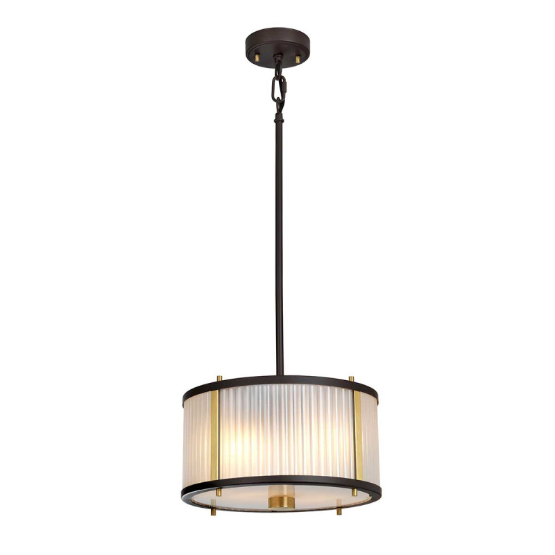 Lampa wisząca Corona - 2 źródła światła - Ciemnobrązowy, postarzany mosiądz DL-CORONA-2P-BAB