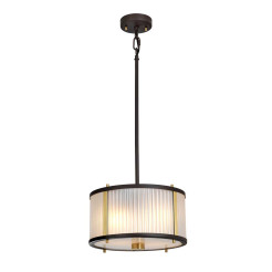 Lampa wisząca Corona - 2 źródła światła - Ciemnobrązowy, postarzany mosiądz DL-CORONA-2P-BAB