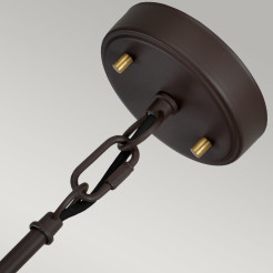 Lampa wisząca Corona - 2 źródła światła - Ciemnobrązowy, postarzany mosiądz DL-CORONA-2P-BAB