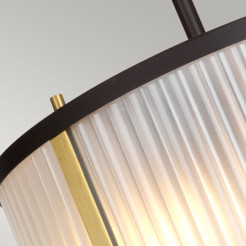 Lampa wisząca Corona - 2 źródła światła - Ciemnobrązowy, postarzany mosiądz DL-CORONA-2P-BAB