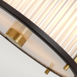 Lampa wisząca Corona - 2 źródła światła - Ciemnobrązowy, postarzany mosiądz DL-CORONA-2P-BAB