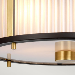 Lampa wisząca Corona - 2 źródła światła - Ciemnobrązowy, postarzany mosiądz DL-CORONA-2P-BAB