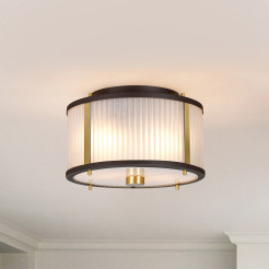 Lampa wisząca Corona - 2 źródła światła - Ciemnobrązowy, postarzany mosiądz DL-CORONA-2P-BAB