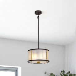 Lampa wisząca Corona - 2 źródła światła - Ciemnobrązowy, postarzany mosiądz DL-CORONA-2P-BAB