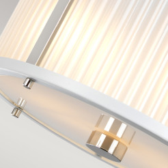 Lampa wisząca Corona - 2 źródła światła - Satynowa biel, polerowany nikiel DL-CORONA-2P-WPN