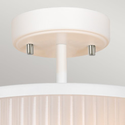 Lampa wisząca Corona - 2 źródła światła - Satynowa biel, polerowany nikiel DL-CORONA-2P-WPN