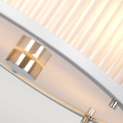 Lampa wisząca Corona - 2 źródła światła - Satynowa biel, polerowany nikiel DL-CORONA-2P-WPN