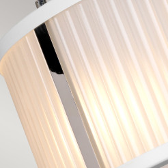 Lampa wisząca Corona - 2 źródła światła - Satynowa biel, polerowany nikiel DL-CORONA-2P-WPN