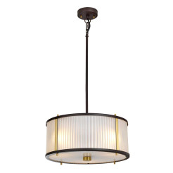 Lampa wisząca Corona - 3 źródła światła - Ciemnobrązowy, postarzany mosiądz DL-CORONA-3P-BAB