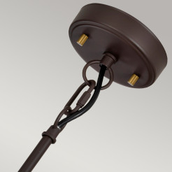 Lampa wisząca Corona - 3 źródła światła - Ciemnobrązowy, postarzany mosiądz DL-CORONA-3P-BAB