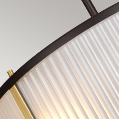 Lampa wisząca Corona - 3 źródła światła - Ciemnobrązowy, postarzany mosiądz DL-CORONA-3P-BAB