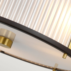Lampa wisząca Corona - 3 źródła światła - Ciemnobrązowy, postarzany mosiądz DL-CORONA-3P-BAB