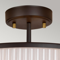 Lampa wisząca Corona - 3 źródła światła - Ciemnobrązowy, postarzany mosiądz DL-CORONA-3P-BAB