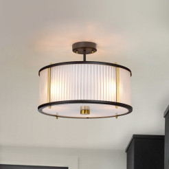 Lampa wisząca Corona - 3 źródła światła - Ciemnobrązowy, postarzany mosiądz DL-CORONA-3P-BAB