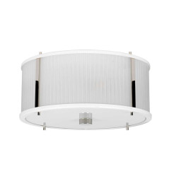 Lampa wisząca Corona - 3 źródła światła - Satynowa biel, polerowany nikiel DL-CORONA-3P-WPN