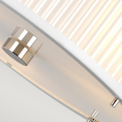 Lampa wisząca Corona - 3 źródła światła - Satynowa biel, polerowany nikiel DL-CORONA-3P-WPN