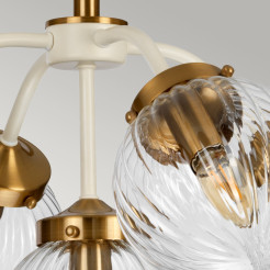 Lampa wisząca Cosmos - 5 źródeł światła - Kremowy, postarzany mosiądz DL-COSMOS5