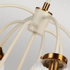 Lampa wisząca Cosmos - 9 źródeł światła - Kremowy, postarzany mosiądz DL-COSMOS9
