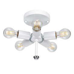 Plafon 66 cm Fletcher - 5 źródeł światła - Polerowany chrom DL-FLETCHER26-5LT-IV-PC