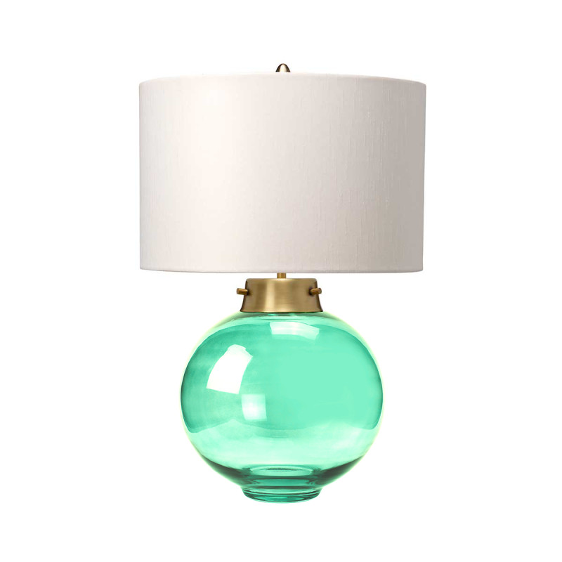 Lampa stołowa Kara - 1 źródło światła - Postarzany mosiądz, ciemnozielony DL-KARA-TL-GREEN
