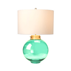 Lampa stołowa Kara - 1 źródło światła - Postarzany mosiądz, ciemnozielony DL-KARA-TL-GREEN
