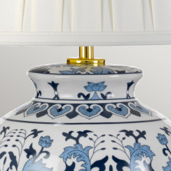 Lampa stołowa Linyi - 1 źródło światła - Niebieski, biały DL-LINYI-TL